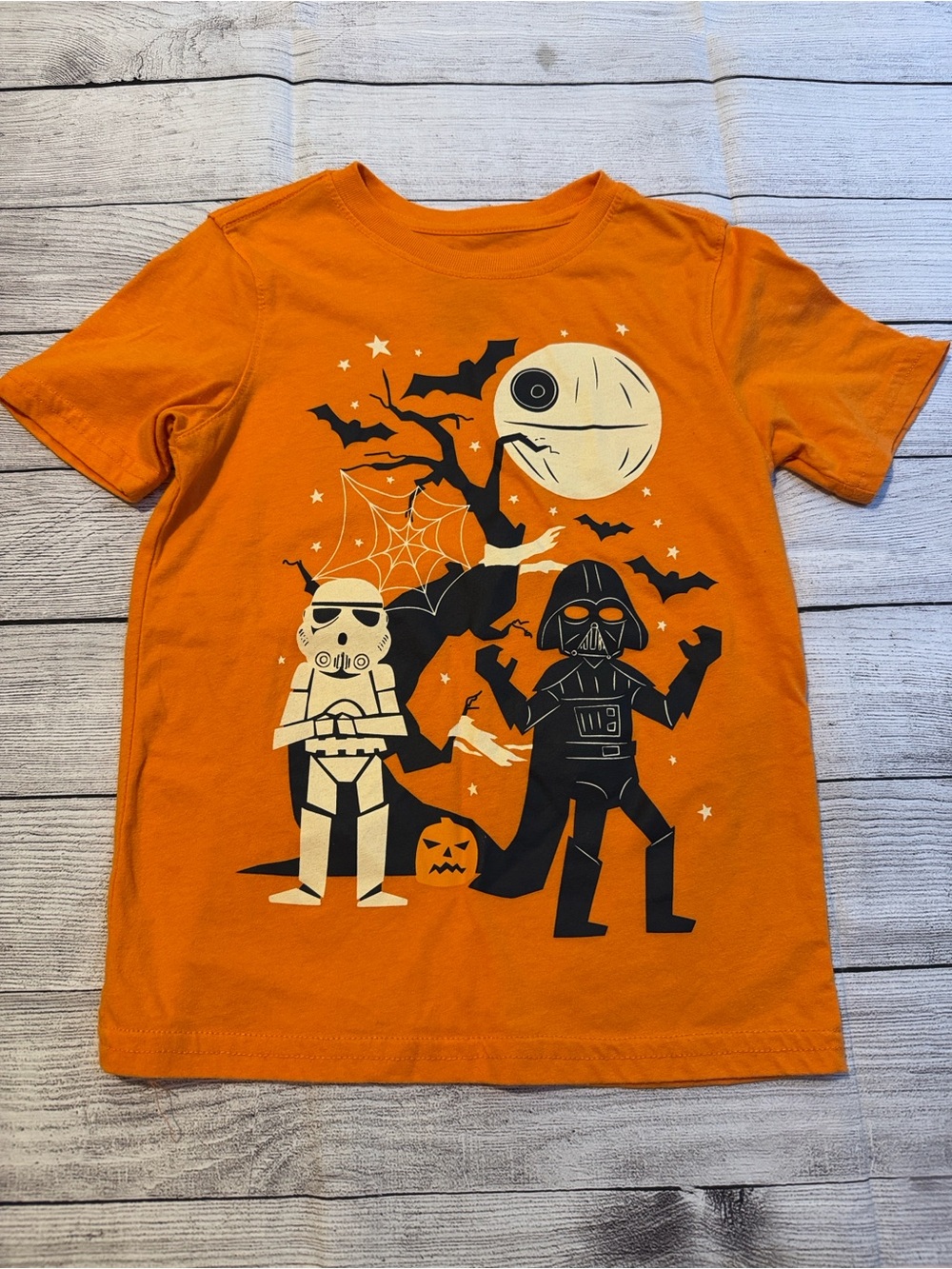Star Wars Orange Halloween Short Sleeve Shirt size Small